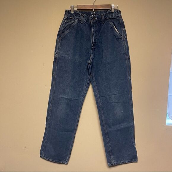 Carhartt Fire Resistant Mens Original Fit Blue Jeans Size 33x34 - Picture 1 of 7
